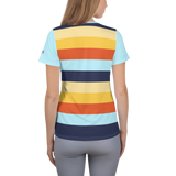 Women's Athletic T-Shirt (Horizon Lines)