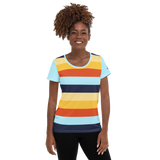 Women's Athletic T-Shirt (Horizon Lines)